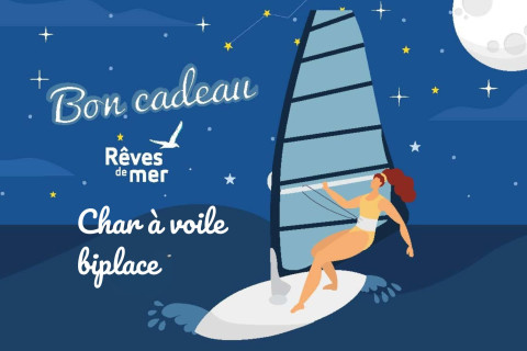 Bon cadeau séance de char à voile (biplace)